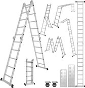 Vouwladder Multifunctionele ladder 4x5 Telescopische ladder Verlengladder Leunladder Aluminium ladder
