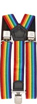 bretels heren - Bretels - bretels heren volwassenen - bretellen voor mannen - bretels heren met brede clip - Regenboog kleur