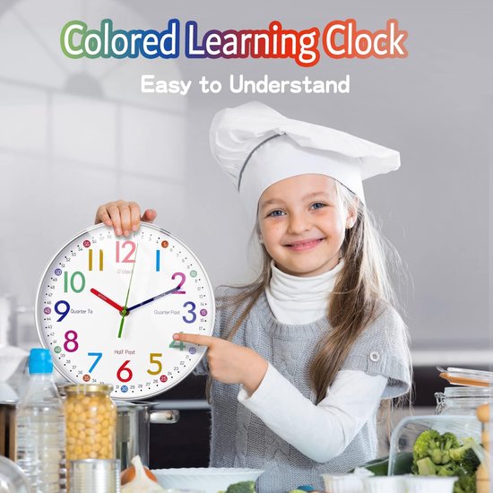 Leer klokkijken met Hippe Leerklok Sea Colors | Dutch Sprinkles