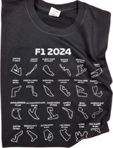 T-shirt - Formule 1 kalender 2024 - f1 - Verstappen - maat M