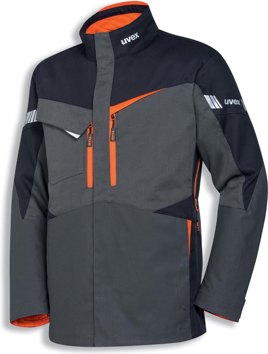 Uvex Arbeitsjacke Metal Grau, Orange (89961)-106-110