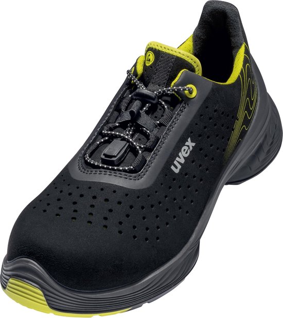 Uvex 1 G2 Halbschuhe S1 68438 Noir, Gelb (68438)-38 (Blanc 11)