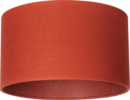 Tissu abat-jour Milano - rouge orangé Ø 30 cm - hauteur 20 cm