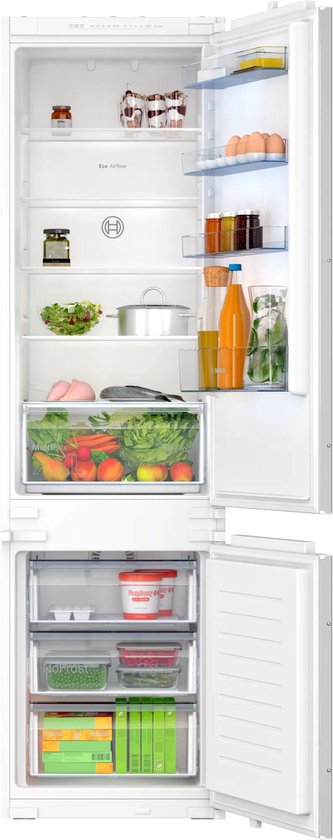 Bosch Serie 2 KIN96NSE0 Inbouw Koel-vriescombinatie 290L No Frost Energieklasse E Wit LED