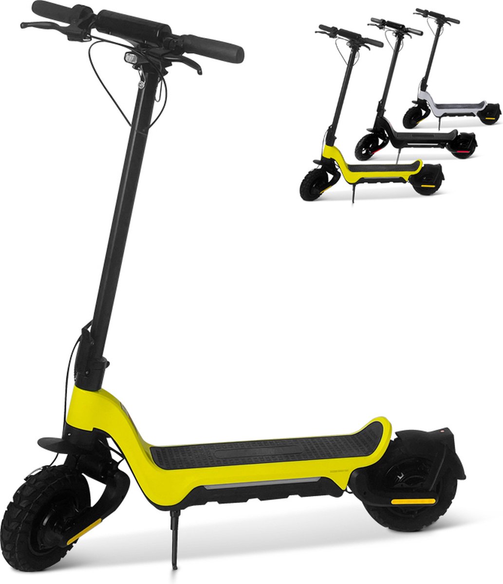 SturdyMove S9+ Elektrische step - Bereik 50-70km - 800W - 15ah - 10 Inch Off-Road Banden - Voor & Achter-vering - E-Step - Steppen - Electric Scooter - Geel