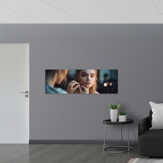 Acrylglas - Vrouwen - Makeup - Sierraden - 150x50 cm Foto op Acrylglas (Wanddecoratie op Acrylaat)