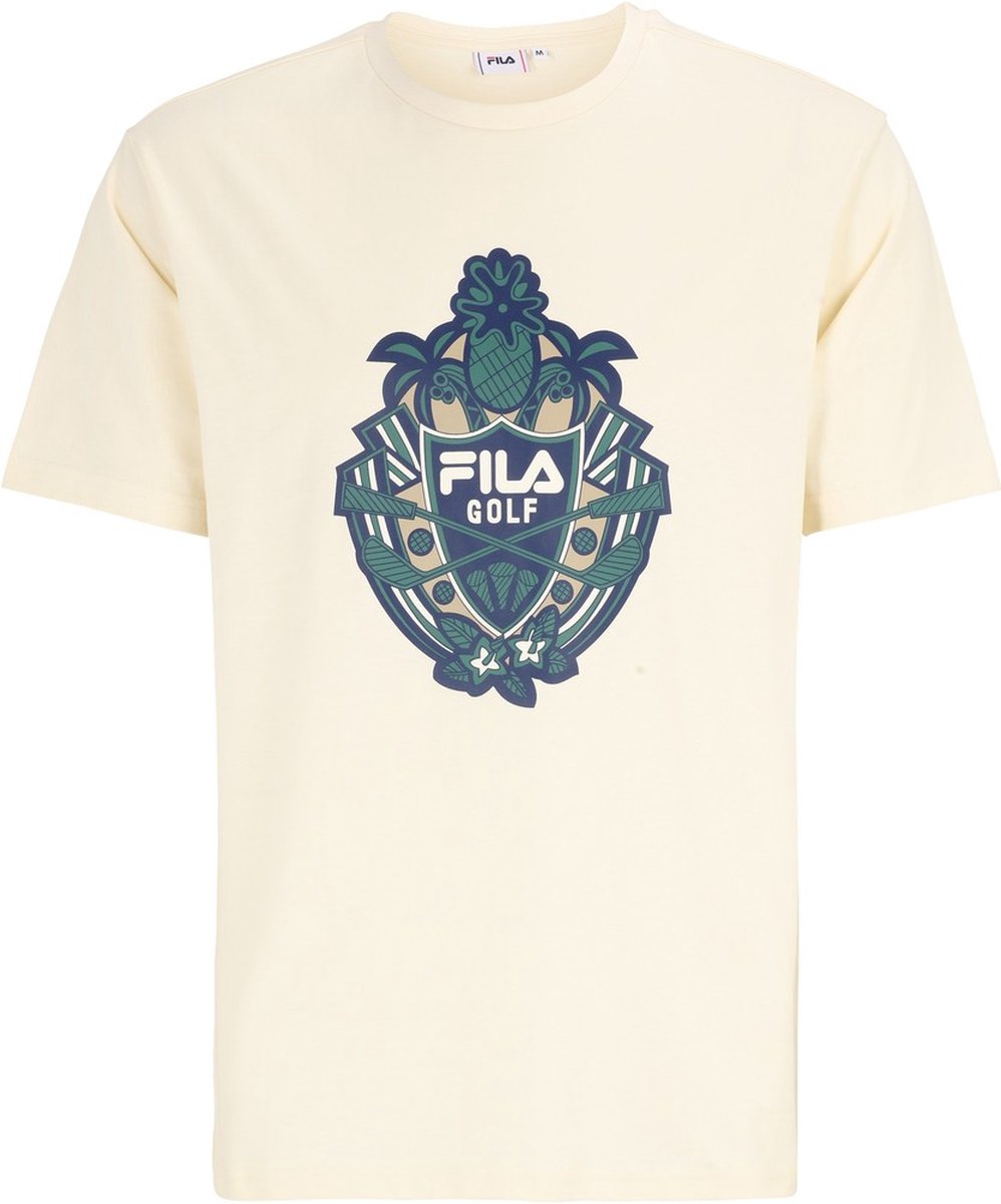 Fila Korte Mouw Shirt Twistetal Graphic Tee Antiek -XL Wit