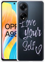 Cazy Hoesje geschikt voor Oppo A98 5G Love Yourself