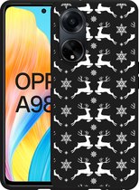 Cazy Hoesje Zwart geschikt voor Oppo A98 5G Oh Deer