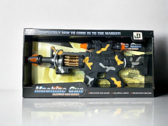 Mitra Fusil Compact MP5 M4 avec Lumières 28 cm - Pistolet Jouet pour Enfants - Mitrailleuse pour Jeu et Cosplay