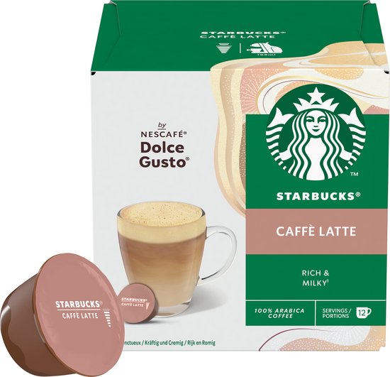 Capsules Starbucks by Dolce Gusto Caffè Latte - 36 tasses à café - convient  pour 36
