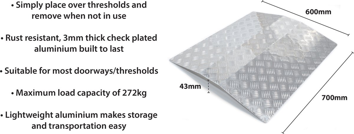 Goedkoopste Aidapt aluminium drempeloverbrugging Large