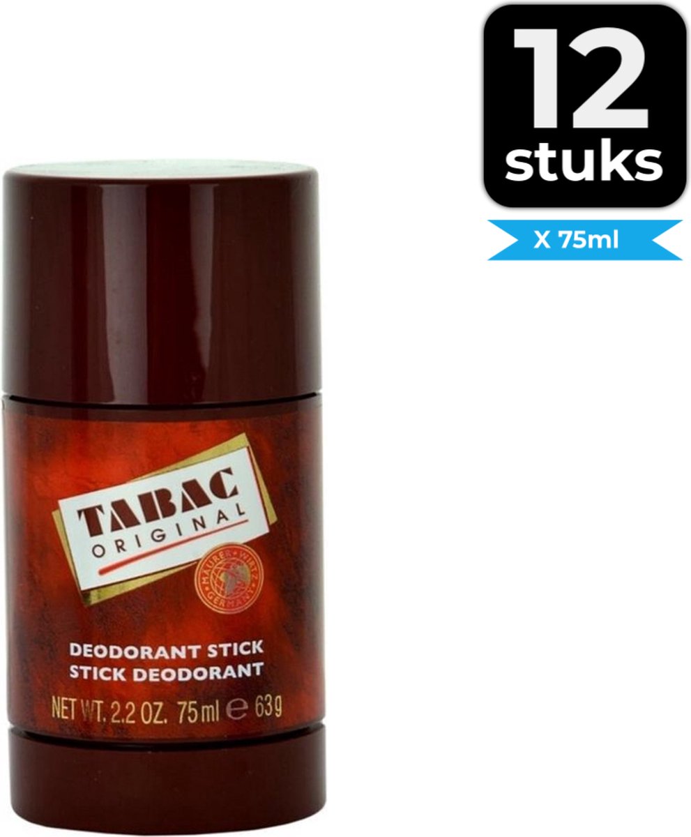 Tabac Original Stick - 75 ml - Deodorant - Voordeelverpakking 12 stuks