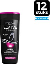 L'Oréal Paris Elvive Full Resist Shampoo 250ml - Voordeelverpakking 12 stuks