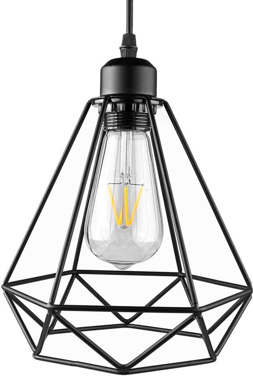 Goeco Hanglampen - Vintage - E27 - kooilamp plafondverlichting - metalen lampenkap - 20CM