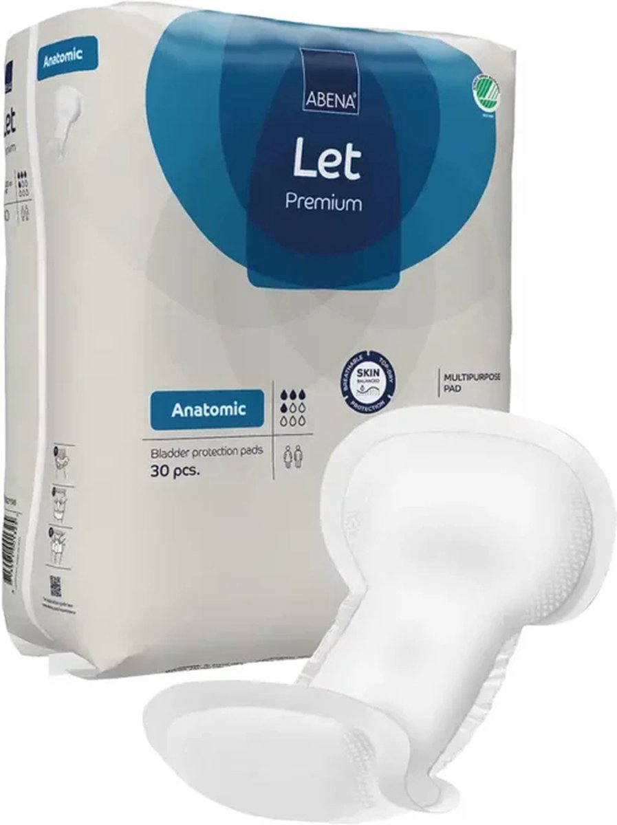 Goedkoopste Abena Let Inlegverbanden Anatomic - 30 Stuks - Voor extra Absorptie - Ook Geschikt als Kraamverband - Geschikt voor Mannen en Vrouwen - 20 x 44 cm