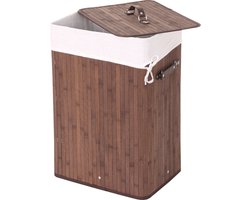 Wasmand MCW-C21, Wasbox Wasbox Wasbox, bamboe 61x43x32cm 70l ~ bruin