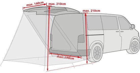 VAUDE - Drive Van Trunk - Linen - Auto-tent / Voortent / Luifel van Vaud — afbeelding 4