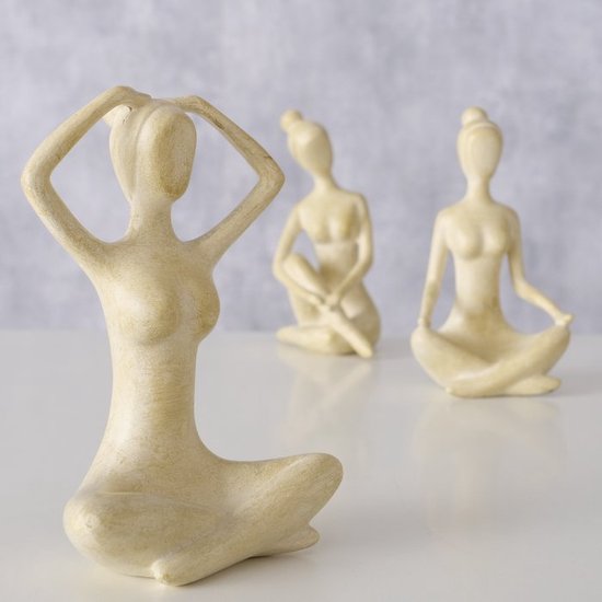 Figurine Déco Femme Yoga - Statue En Céramique (Neuve, Art De La Table)