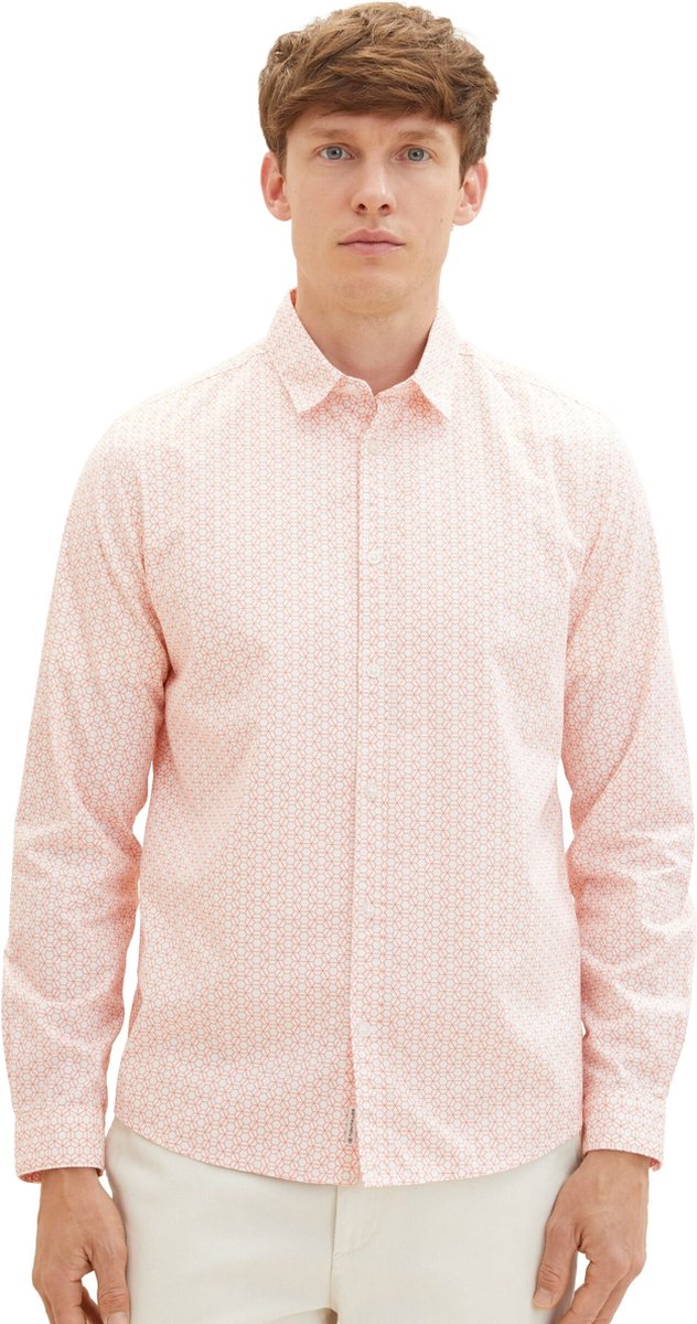 Tom Tailor - Hemd - Maat XXL - Mannen - 31848 orange ge - katoen