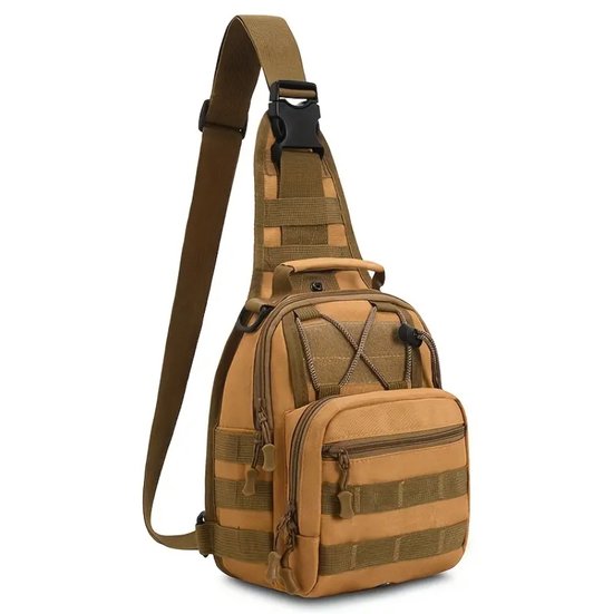 Chest bag - camouflage - Sahara - grote capaciteit