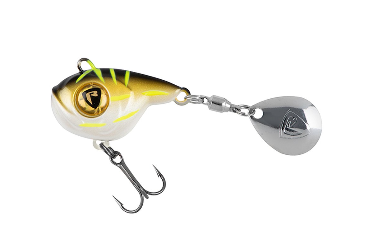 Fox Rage Ultra UV Big Eye Spin 8gr 5cm - Kleur : Black & Gold