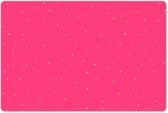 Placemat kinderen 60x40 cm - 1 stuk - Roze stippen - Placemats kunststof - Kinder bureaumat - Knutselmat kind - Tafeldecoratie kinderkamer - Tekenmat anti slip - Knutsel onderleggers - Kleurmat - Kinderplacemat baby - Onderlegger voor knutselen
