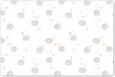 Placemat - Placemats kunststof - 60x40 cm - 1 stuk - Sterren - Wolkjes - Kind - Wit - Pastel - Borden onderleggers antislip - Tafel decoratie - Luxe tafelversiering - Tafelmat vinyl - Bord onderlegger - Tafeldecoratie accessoires
