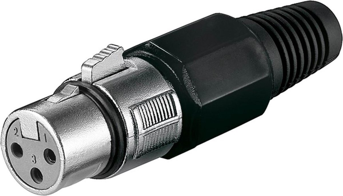 Audio Stekker – XLR Female – Zwart – Per 1 stuk