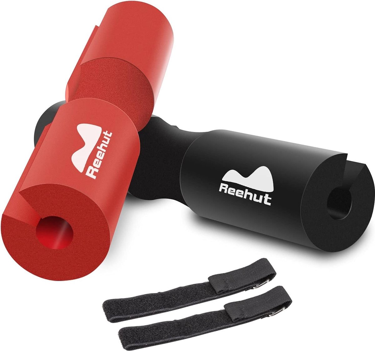 Lange halter kussen nekkussen lange halter halter squat pad Hip Thrusts Pad met klittenbandsluiting dicht draagbaar anti-slip voor schouder nek rug en heupen voor Olympische halterstangen