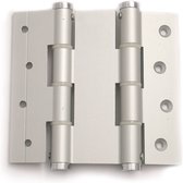 Justor deurveerscharnier dubbelwerkend aluminium zilvergrijs, 120 mm lang, dd 40mm