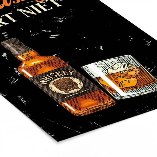 Cadre photo avec affiche - Whisky - Bouteille - Vintage - 60x80 cm - Cadre pour affiche