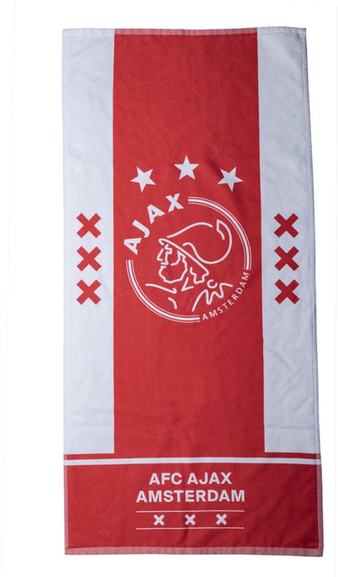 Ajax-handdoek wit-rood-wit XXX 50x100cm - Ajax