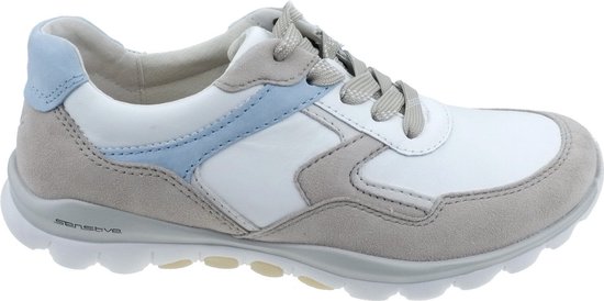 Gabor rollingsoft sensitive 86.964.52 - dames rollende wandelsneaker - wit - maat 44 (EU) 9.5 (UK)
