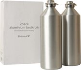 Prénatal Aluminium Kruik 1 liter - Babykruik - Verwarmt Kinderbedje Voor - 2 Stuks