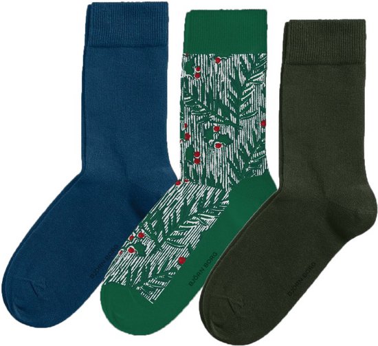 Générique Paar sokken kerstpapa (36-41, groen), Blauw, 39-47