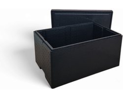 Thermische Catering Box 42 Liter - EPP Thermobox - Sterke Isomo doos - Isolatiedoos Zwart - Geïsoleerde Verzendverpakking