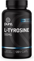 PURE L-Tyrosine - 120 V-Caps - 500mg - aminozuren - vegan capsules