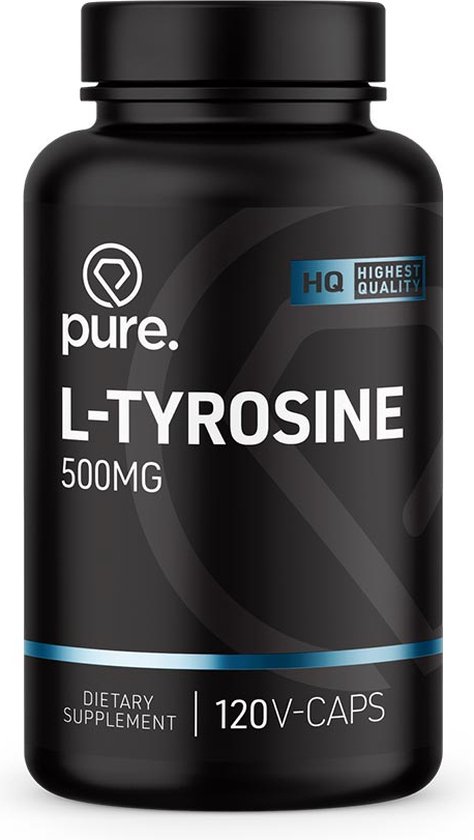 PURE L-Tyrosine - 120 V-Caps - 500mg - aminozuren - vegan capsules - PURE