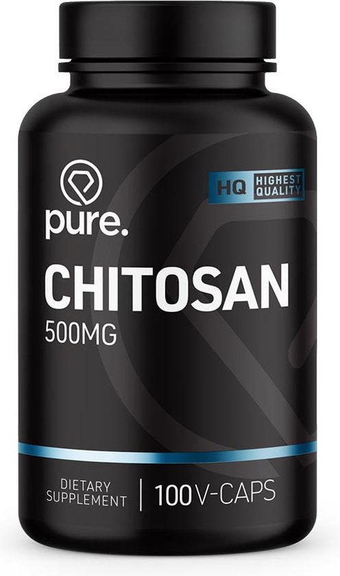 PURE Chitosan - 500 mg - 100 capsules - goed voor cholesterolspiegel