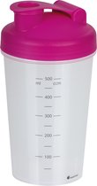 Juypal Shaker tasse/shaker/bouteille d'eau - 600 ml - rose - plastique