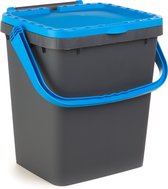 Ecoplus 35 liter afvalemmer blauw - afvalscheidingsbak - sorteerbak - afvalbak