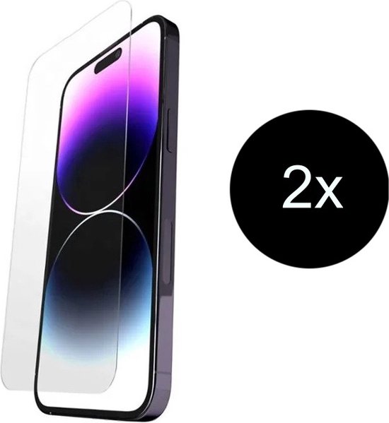 Foto: Waeyz 2 stuks screenprotector tempered glass geschikt voor iphone 15 9h gehard glas beschermglas hd screen protector extra sterk