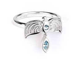 foto van The Carat Shop - Harry Potter Zilveren Diadeem Ring met Kristallen Elementen Extra Large - Maat XL