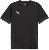 PUMA teamGOAL Matchday Jersey Heren Sportshirt - PUMA Zwart-PUMA Wit-Flat Dark Grijs - Maat M