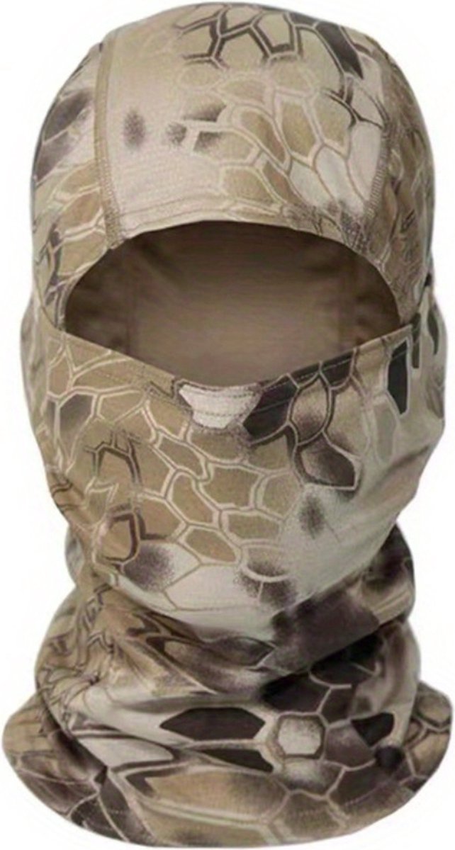 Livano Winter Masker Balaclava Ski Mask Ski Masker Bivakmuts Full Face Mask Slangenhuid Beige