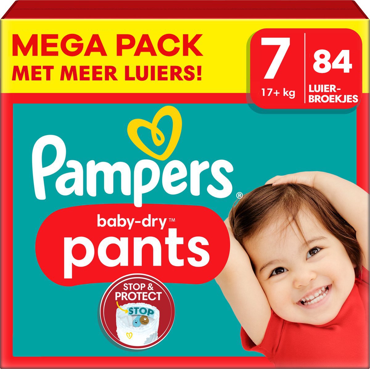 Goedkoopste Pampers - Baby Dry Pants - Maat 7 - Mega Pack - 84 stuks - 17 KG