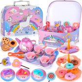 Speelgoed Theeset - Theeset - Speelgoed voor Kinderen onder 7 Jaar - Kerstcadeau - Verjaardagscadeau - 48 stuks - Keukenaccessoires - Speelgoed