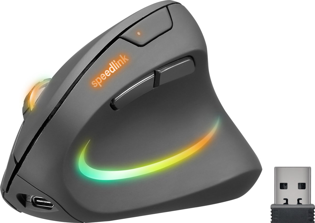Speedlink PIAVO PRO - Verticale Muis - Ergonomisch - Draadloos - Zwart