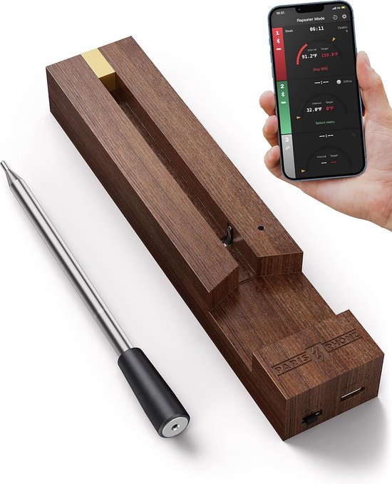 Thermomètre à viande MEATER Block portée Wi-Fi 50 m, thermomètre à